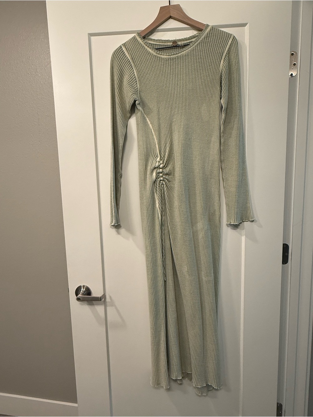 Free people casual Green asymmetrical rouched Maxi Dress - Picture 2 of 11